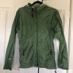 Green size small Marmot rain jacket